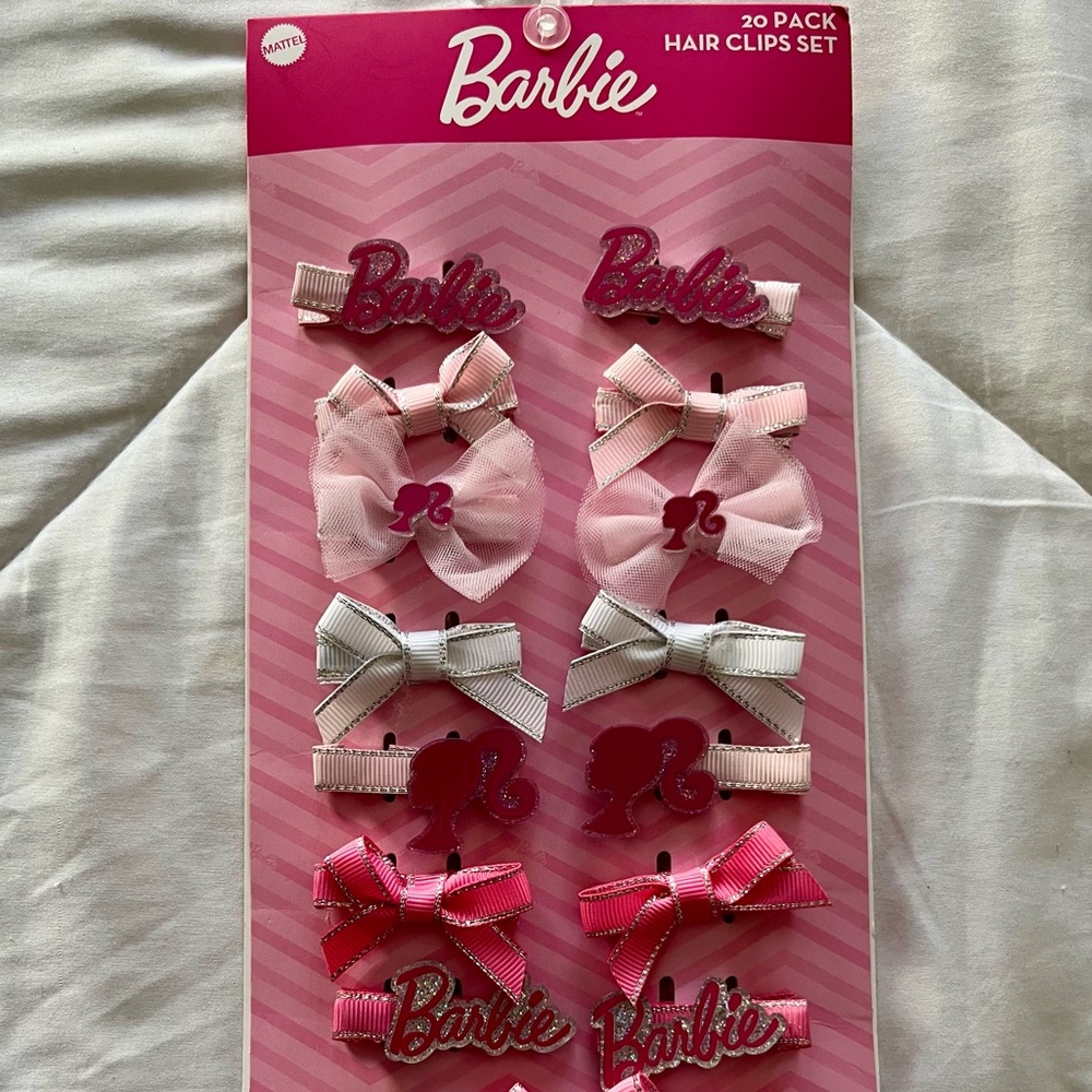 Barbie Pink and White Hair Accessories Set
